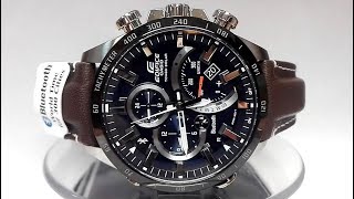 Casio Edifice EQB501XBL2A Bluetooth Solar powered watch video 2018 [upl. by Weiser]