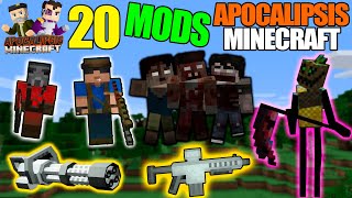 🧟TOP 20 MODS de APOCALIPSIS MINECRAFT para Minecraft 1122  TEXTURE PACK👈 🩸 2021 🔥¡LOS MEJORES🔥 [upl. by Towney666]