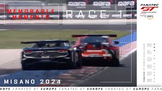 CONTACT Vanthoor Up To 3rd  Misano Race 1  Fanatec GT World Challenge Europe 2024 [upl. by Haroved998]