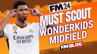 Top MUST SCOUT Wonderkid Midfielders in FM24  Football Manager 2024 Wonderkids [upl. by Thaine548]