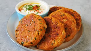 High protein tofu and chickpea patties The best chickpea recipe ever [upl. by Hcurob]