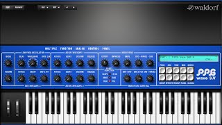 Waldorf PPG Wave 3V  Demo By SuperVox [upl. by Elacsap650]