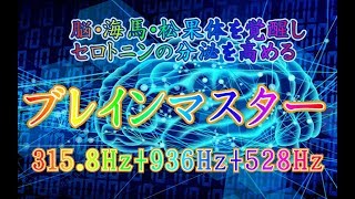 脳・海馬・松果体を覚醒し セロトニンの分泌を高める ブレインマスター 315 8Hz936Hz528Hz [upl. by Jacinta663]