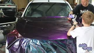 Holden Colorado Hood Wrap 3M Deep Space Gloss Flip 2080GP278 [upl. by Adelina]