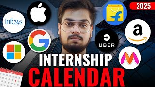 Internship Calendar 2025  When Do Companies Hire for OFF CAMPUS Internships [upl. by Umeko458]