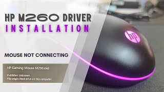 HP M260 Mouse Driver installation  Mouse not connected Problem [upl. by Elockin696]