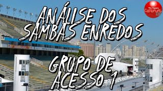 ANÁLISE  SAMBA ENREDOS  ACESSO 1 [upl. by Cerf748]