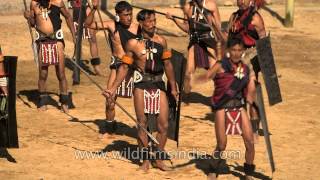 Yimchunger warriors in action at Hornbill Fest [upl. by Assirk]