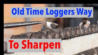 How to Hand File Sharpen Square Ground Chisel Chainsaw Chain [upl. by Ahseken677]