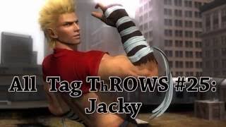 Dead or Alive 5 Last Round  All tag ThROWS 25 Jacky HD Ares Colossus [upl. by Kentiga]