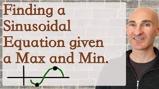 Finding a Sinusoidal Equation Given a Maximum and Minimum [upl. by Htebirol]