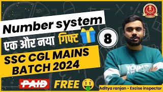 Number System class 8  SSC Cgl Mains 2024 batch by Aditya ranjan [upl. by Proudman414]