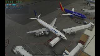 United airline B737800 737UT No ATC violation today Xplane12 [upl. by Andros]