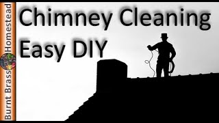 How We Clean Wood Stove Chimney  DIY Chimney Sweep Kit [upl. by Htebazle253]