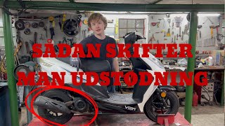 Sådan skifter du udstødning på din scooter  VGA Explora  Tutorial [upl. by Etsirk]