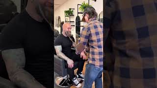 I’m learning… with some help 😂Bubble braid 🫧 fyp braid beard shorts style funny tattoo [upl. by Lled]