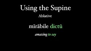 Supines in Latin [upl. by Lrak106]