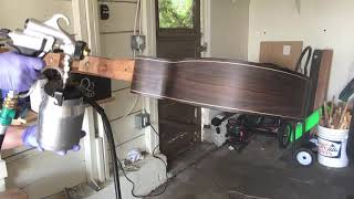 Spraying Lacquer on Baritone Ukulele [upl. by Philippe54]