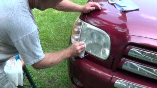 Easily restore headlight with baking soda and vinegar a howto video [upl. by Ainer301]