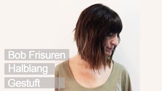 Aktualle Bob Frisuren Halblang Gestuft HD [upl. by Niryt]