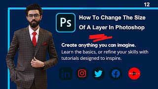 How To Change The Size Of A Layer In Adobe Photoshop Tutorial 12 VLoideos [upl. by Ainuj]