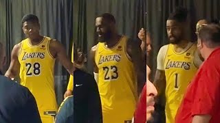 LeBron James D’Angelo Russell Lakers Immediately After Lakers Beat Clippers [upl. by Serle260]