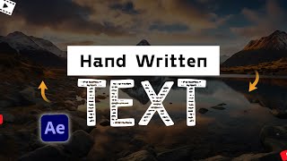 After EffectsHandwriting TextReveal Animation  Tutorial [upl. by Chadabe]