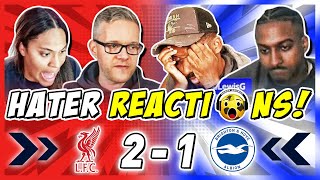 LIVERPOOL RIVALS amp HATERS RAGING😡 REACTION TO LIVERPOOL 21 BRIGHTON  PREMIER LEAGUE FAN REACTIONS [upl. by Orsini]