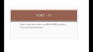 DFSORT  01  Introduction  Ashwin [upl. by Vatsug]