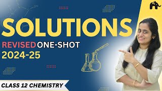 Solutions Class 12 Chemistry Chapter 1 One Shot  New NCERT CBSE  Rationalised syllabus topics [upl. by Rehpotsirh]