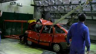 FHTW Crashtest Yugo Florida Abtransportversuch [upl. by Otinauj]