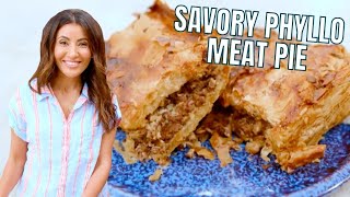 Moms Egyptian Meat Pie with Flaky Phyllo Cant stop eating it [upl. by Llydnek]