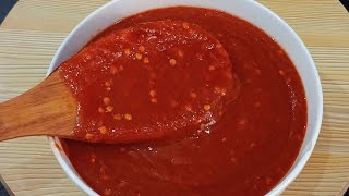 How to Make Red Chilli pasta sauce Red Chili Sauce recipe red hot Chilli sauce recipe red sauce [upl. by Aramo]