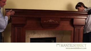 Wood Fireplace Mantel Surround  Installation  MantelsDirectcom [upl. by Ellevehs]