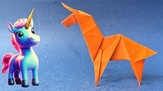 Eenhoorn Vouwen  Een papieren eenhoorn vouwen  Origami dieren [upl. by Areik403]