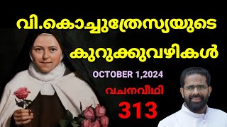 വികൊച്ചുത്രേസ്യയുടെ കുറുക്കുവഴികൾ 2014 OCTOBER 1 വചനവീഥി 313 [upl. by Tterrej]