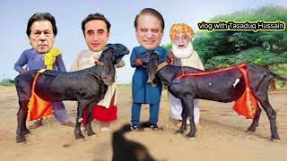 Imran Khan and Nawaz Sharif selling goat  maulvi hum AP ko 50000 se Kam ni mein nahin dange [upl. by Auohs298]