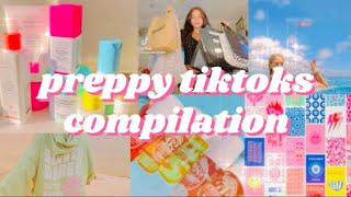 PREPPY TIKTOK COMPILATION 💗✨🛼 hauls grwms organization and more ✨preppy skincare aesthetic [upl. by Higgins814]