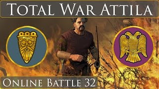 Total War Attila Online Battle 32 Langobards vs ERE [upl. by Merceer637]