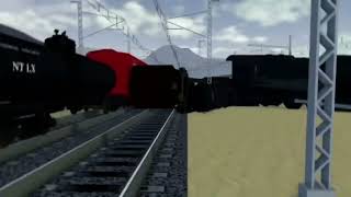 Big boy 4005 wreck RAILS UNLIMITED ROBLOX [upl. by Wat]