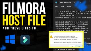 Filmora Host file  Add these lines to Host file filmora windows [upl. by Eojyllib]