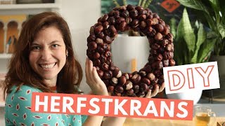 DIY HERFSTKRANS  Stap voor stap zelf een herfstkrans maken [upl. by Mchugh]