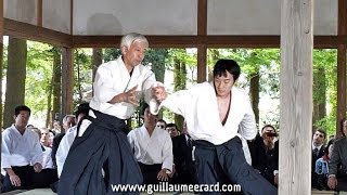 Aikido  Moriteru Ueshiba Doshu demonstration at Aikijinja Taisai 2012 [upl. by Olivette]