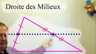 Droite des milieux dans un triangle [upl. by Ynohtnacram]