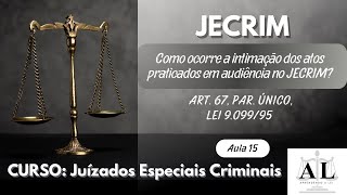 Juizado Especial Criminal JECRIM  Artigo por artigo  Art 67 parágrafo único da Lei 909995 [upl. by Mungo]