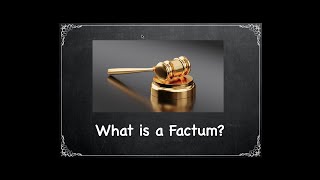 What is a quotFactumquot in a motion civil litigation Legalese Translator ep 21 [upl. by Lonnie145]