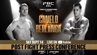 POSTFIGHT PRESS CONFERENCE  CaneloBerlanga Fight Week [upl. by Sined]