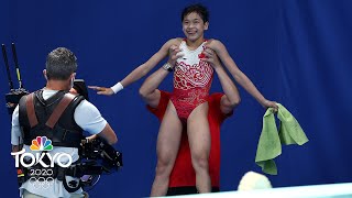 PERFECT SCORE 14yearold Quans alltime diving final wins gold  Tokyo Olympics  NBC Sports [upl. by Dorthy666]