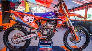 Inside Alex Martins Factory TLDRedBull KTM 250SXF  Motocross Action Magazine [upl. by Anial709]