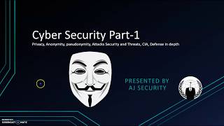 Cyber SecurityPart1 Attacks Threats Adversaries CIA Privacy Anonymity Pseudonymity in Tamil [upl. by Naletak]